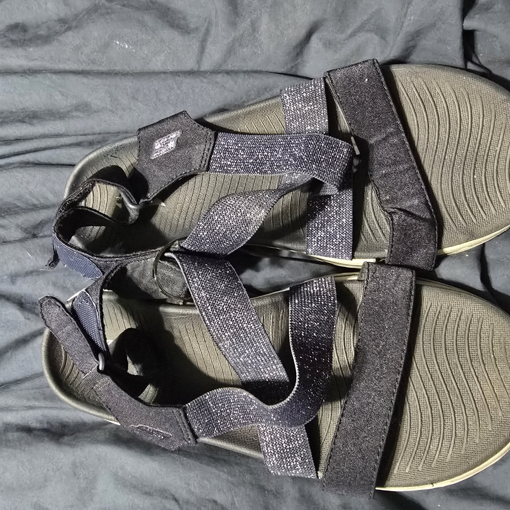 Women's Black Strappy Sandals